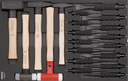 Hammer, chisel and punch set with insert, 20 pcs (602010, SONIC)