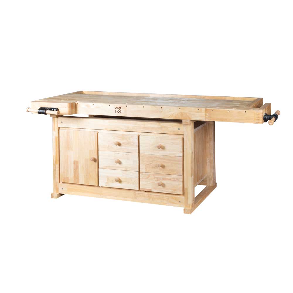 HOLZMANN work bench with cabinet & clamping jaws