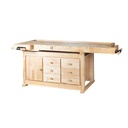 work bench with cabinet & clamping jaws (WB210C, HOLZMANN)