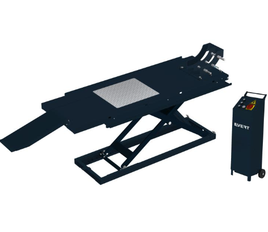 Electro-hydraulic lift for motorcycles, ATVs and garden machinery, Evert (EVERTMOTO)
