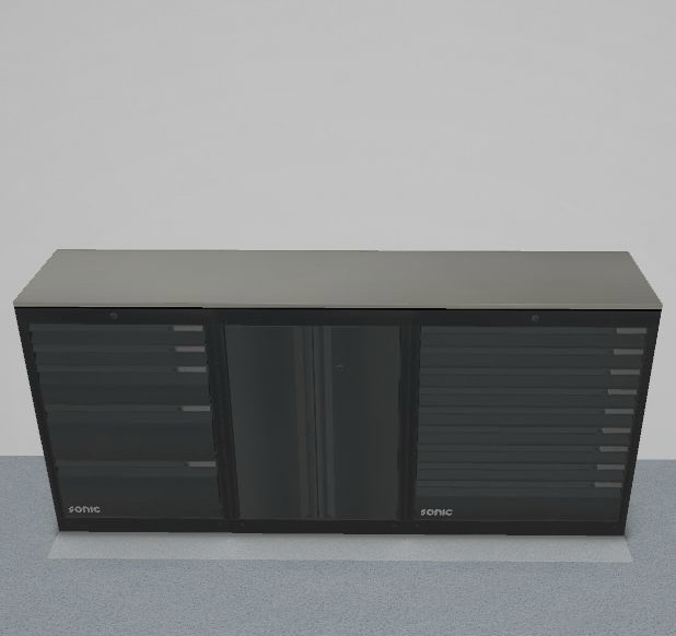 Darbastalis su metaliniu stalviršiu 2193mm NEXT MSS SONIC S21659