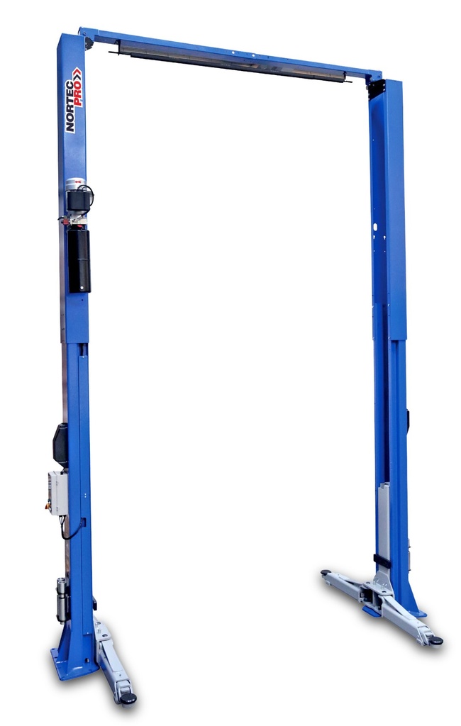 Elektro-hidraulinis dviejų kolonų keltuvas su komunikacijomis viršuje 5,5T PD5500TOP, NORTEC (kėlimas už ratų)