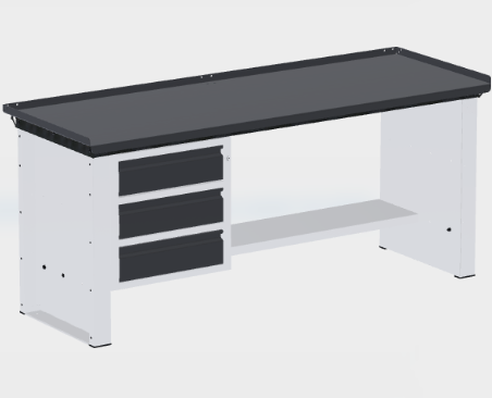 Darbastalis 150x70cm su stalčių bloku Filcar MONO (ELFA-150-ELA-3C, FILCAR)