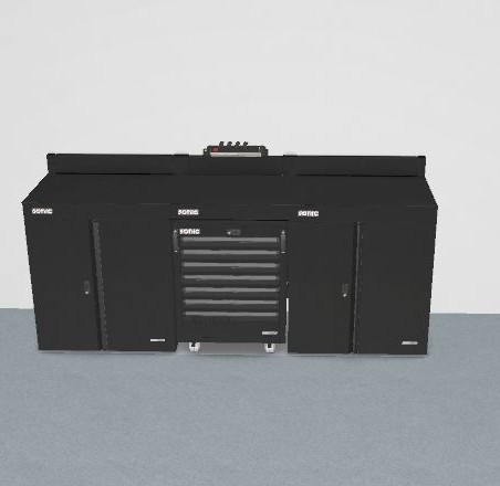 MSS+ Šaltkalvio darbastalio kompleksas 2500 mm (darbo baldai) - Unit E 96. Sonic Equipment BV