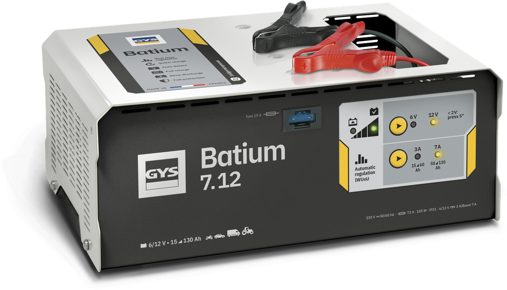 Automatinis akumuliatorių įkroviklis GYS BATIUM 7.12 (UK kištukas) (024557, GYS)