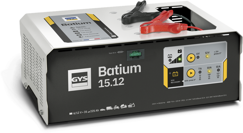 Automatinis akumuliatorių įkroviklis GYS BATIUM 15.12 (UK kištukas) (024632, GYS)