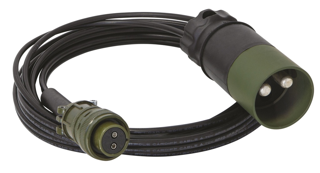 Kabeliai 5,0 m - 4 mm² NATO / 2 kontaktų kištukas, GYSFLASH XTREM, GYS