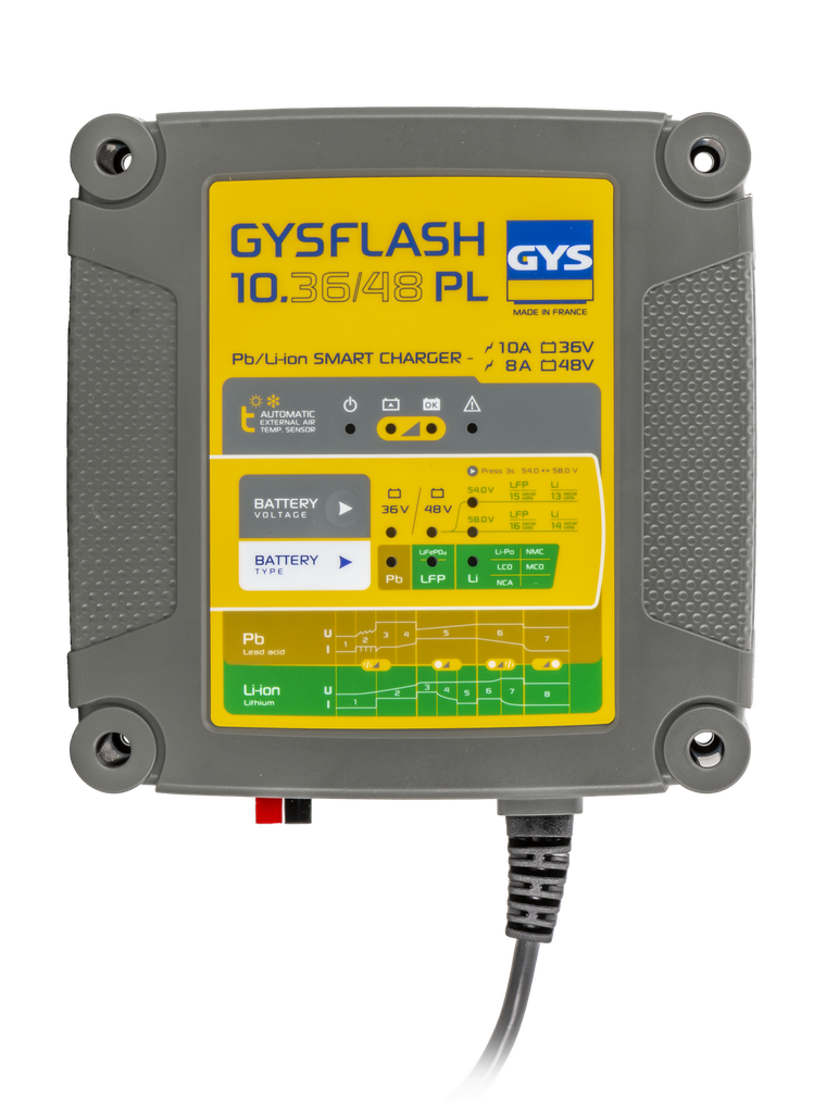 Akumuliatorių pakroviklis GYSFLASH 10.36/48 PL (027060, GYS)