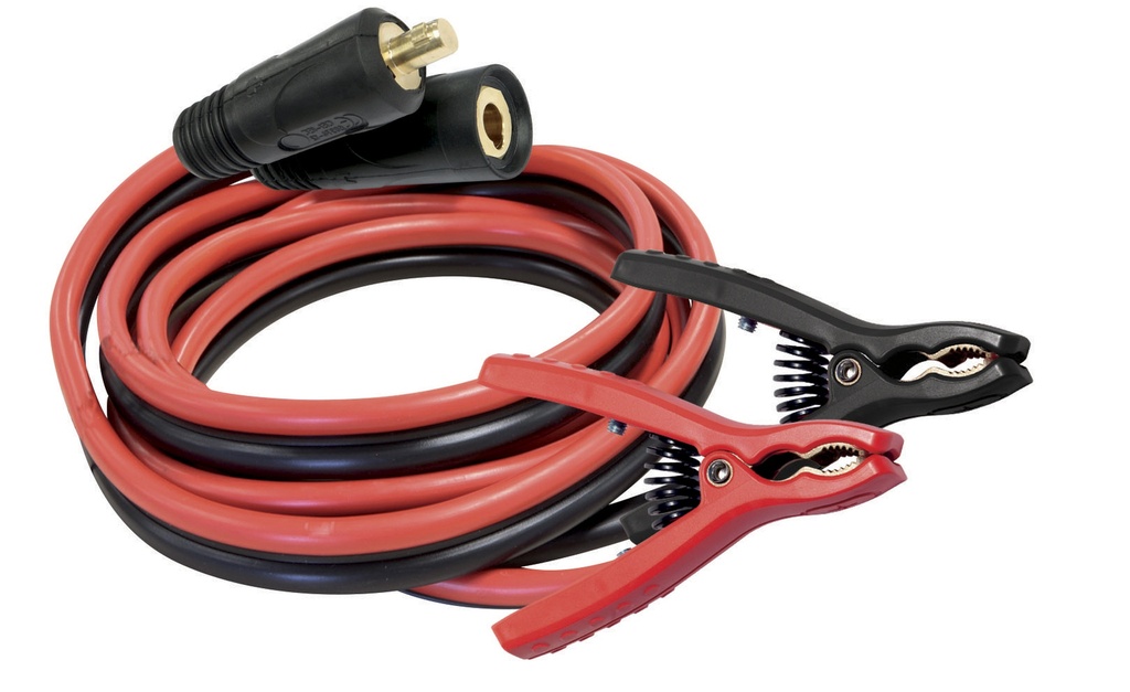 CABLES 5.0m - 25mm� + CLAMPS FOR GYSFLASH PRO (DINSE), GYS