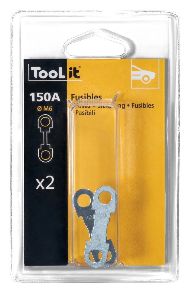Saugiklių komplektas 2 x 150A / 120A (HF pakroviklis) (027930, GYS)