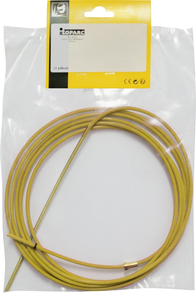 LINER TEFLON + BRASS COMPLEMENT - ALU 1.2/1.6 - 4M YELLOW (044074, GYS)