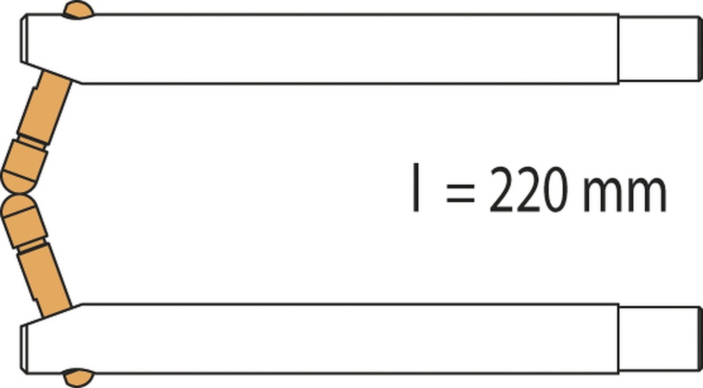 PORTASPOT 230 PX3 dviguba svirtis – nuožulnus elektrodas (220 mm) (047921, GYS)