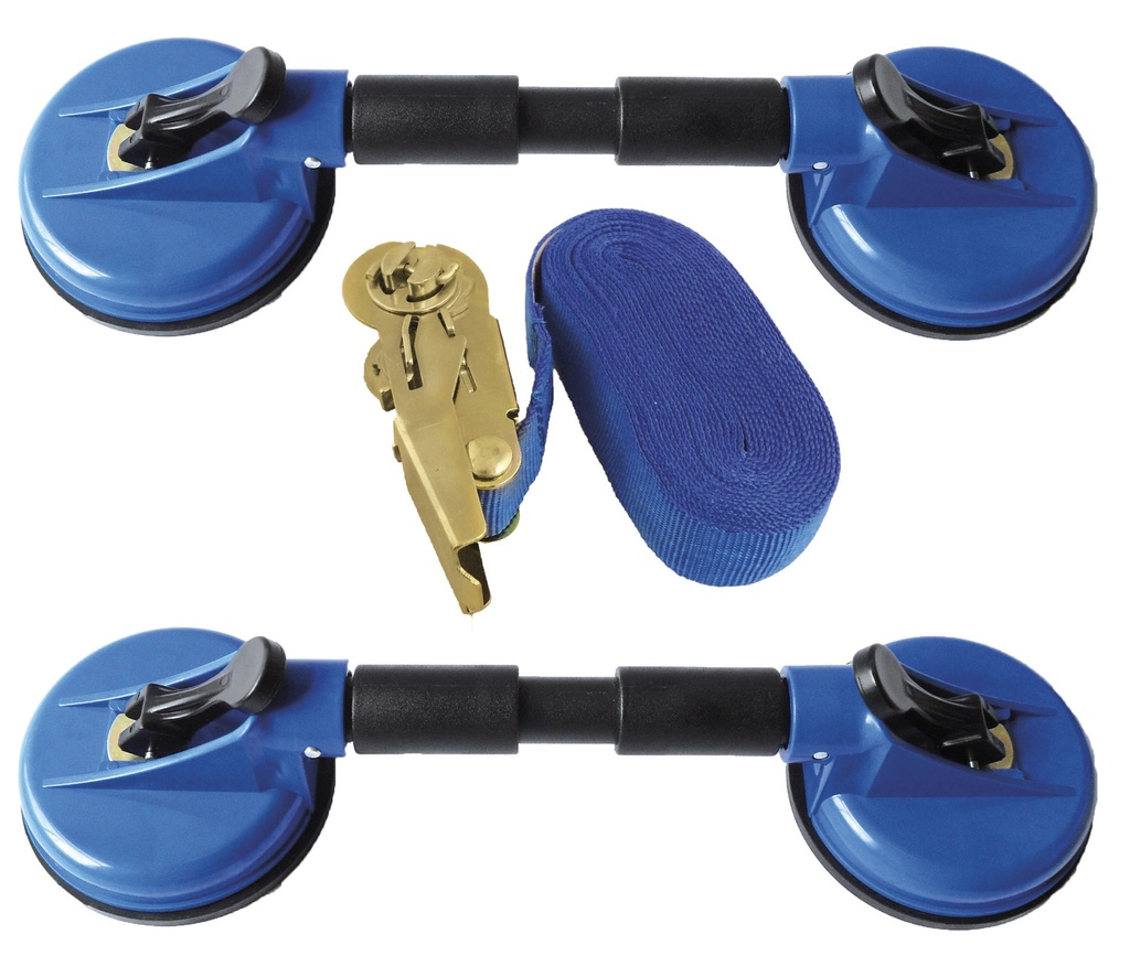 Set of 2 windscreen suction cups with strap (051966, GYS)