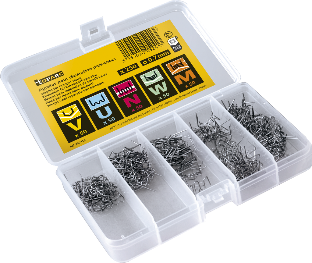 Bumper repair staples box, 250 pcs (052413, GYS)