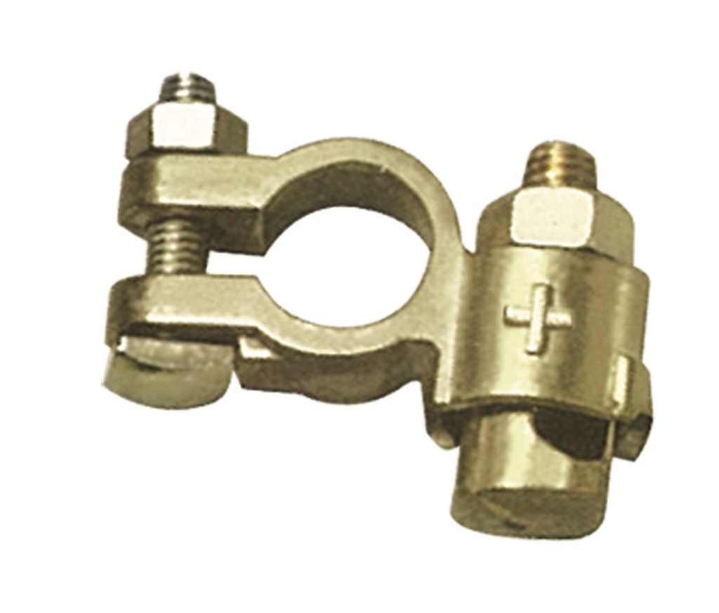 Battery clamps, double fastening, LCV, positive (+), 25 pcs (054332, GYS)