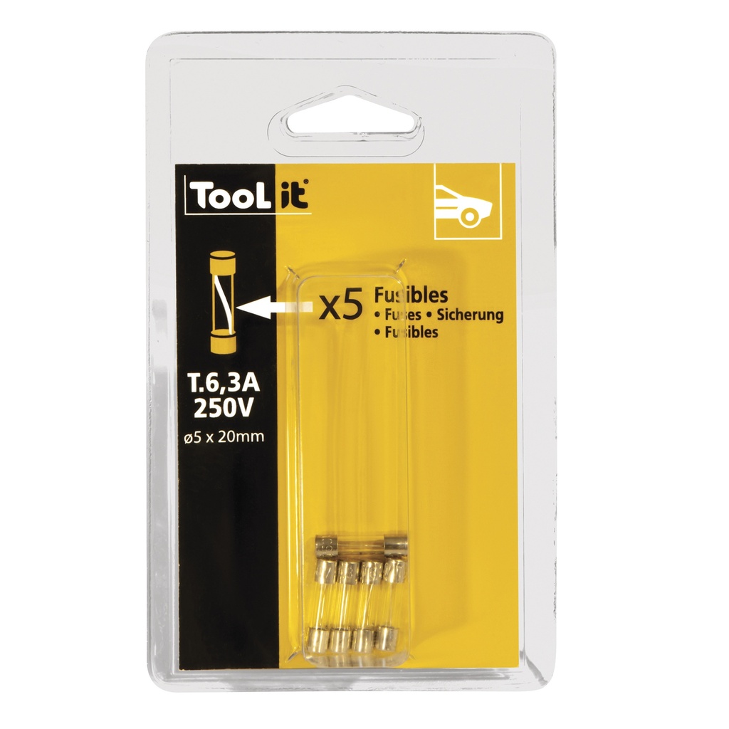 Time-delay fuses 6.3 A 250 V (054578, GYS)