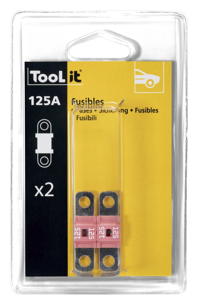 2 x 125A FUSES PACK / GYSFLASH 100-12 HF - Blister, GYS