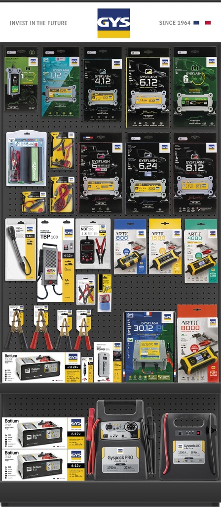 Point of Sale Display Stand with Chargers SB1 (with GYS display) (061149, GYS)