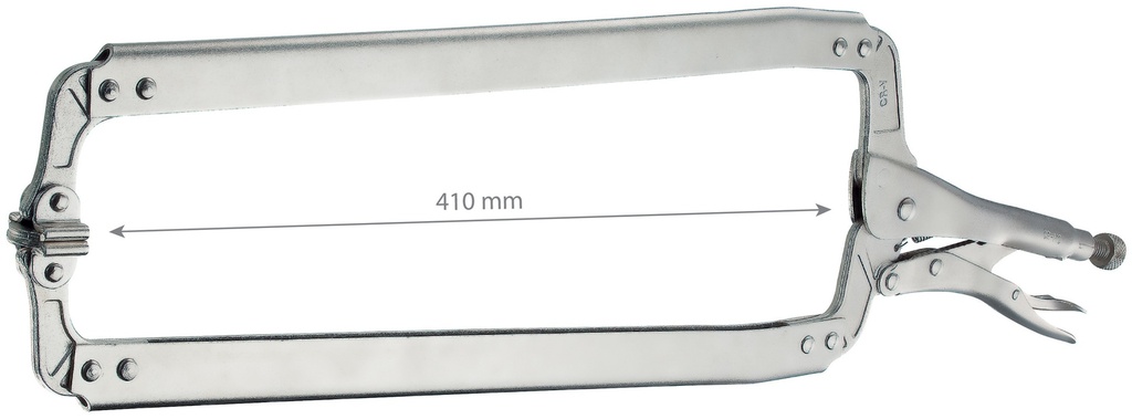 Clamping jaws flat ends 610 mm, opening 410 mm (061347, GYS)