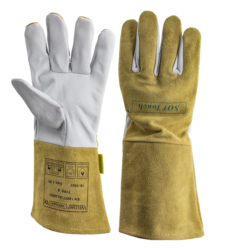 Reinforced cowhide welding gloves, size 9.5 (064171, GYS)