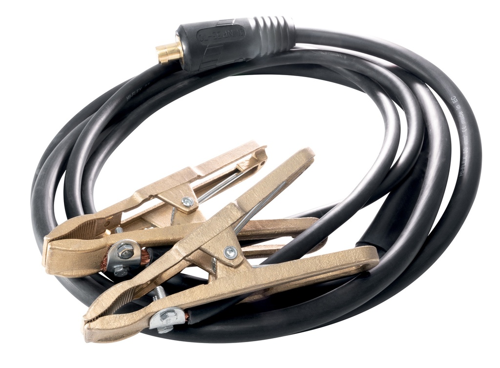 Įžeminimo kabelis su dvigubu gnybtu (3 m / 50 mm² / 700 A) (068605, GYS)