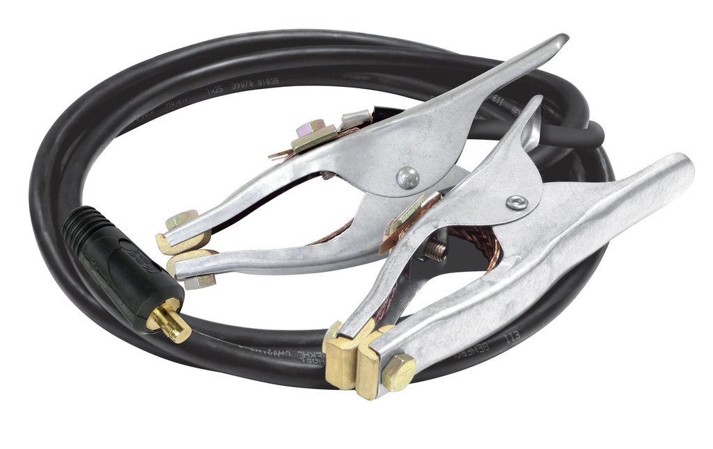 Double-clamp earth cable (3 m / 25 mm² / 350 A) (070714, GYS)
