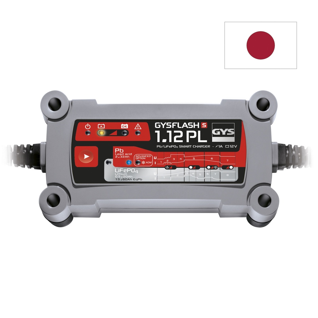Battery charger GYSFLASH S 1.12 PL - 100V - JP (070851, GYS)