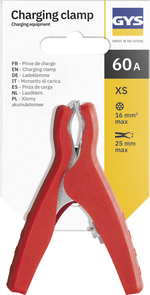 Krovimo gnybtas 60A-XS, raudonas - kortelėje, GYS