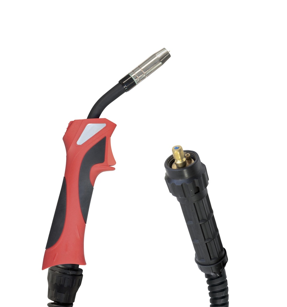 MIG degiklis 150A - oru aušinamas - 3 m - plienui (Ø1,0 mm-M6) - raudonas (072121, GYS)