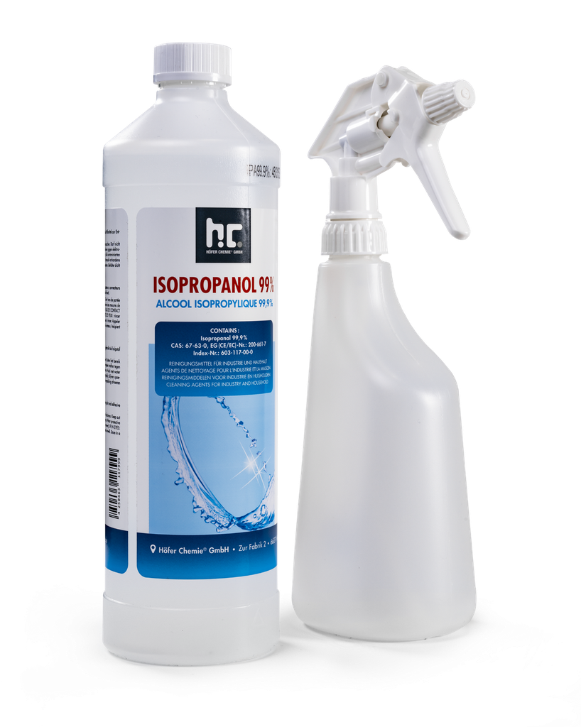 Isopropyl alcohol 99.9%, 1 L + spray bottle (082236, GYS)