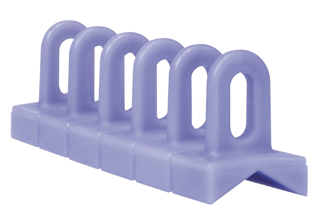Violet angular plastic ring rods 6×35×156 mm, 3 pcs (082892, GYS)