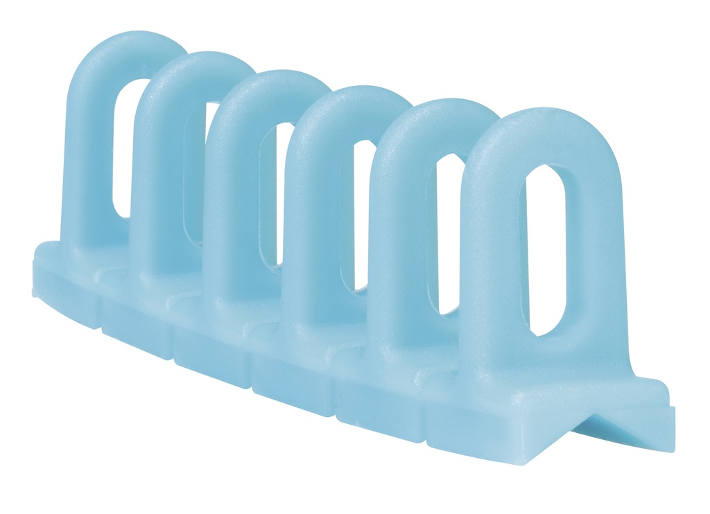 3 LIGHT BLUE ANGLE PLASTIC RING BARS 6x22x156mm KIT (082908, GYS)