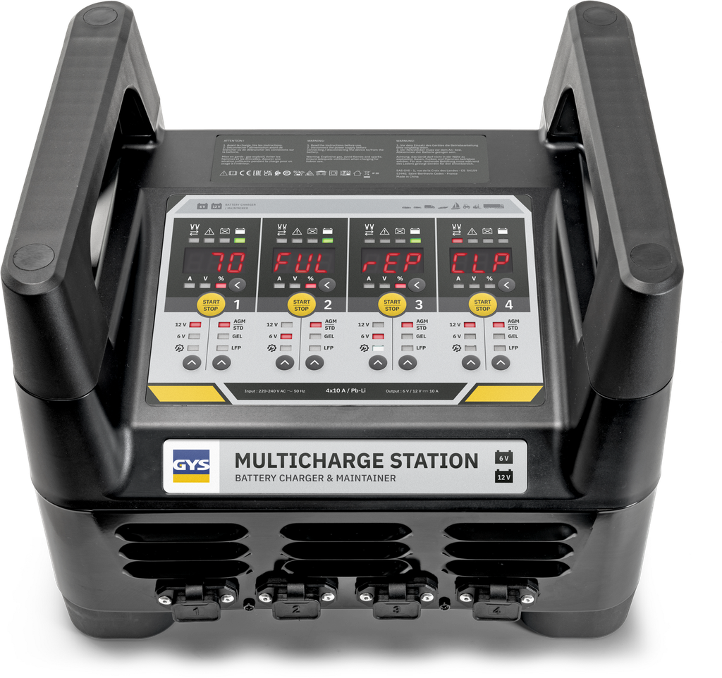 Įkrovimo stotis MULTICHARGE 4x10A / Pb-Li (083578, GYS)
