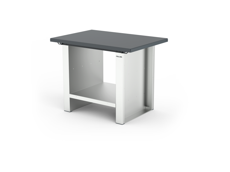 MONO workbench, fixed height, standard sides, flat top, shelf 600 mm, 1000 mm, Filcar (ELFA-100-A2G, FILCAR)