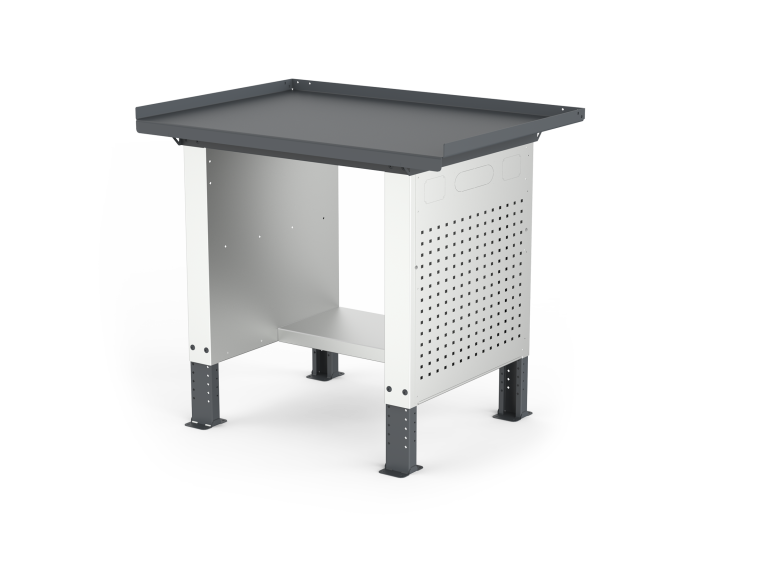 MONO workbench, adjustable height, closed sides, anti-fall top, shelf 300 mm, 1000 mm, Filcar (ELRC-100-A1M, FILCAR)