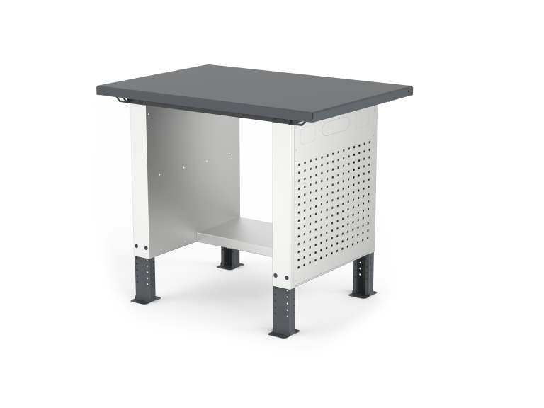 MONO workbench, adjustable height, closed sides, flat top, shelf 300 mm, 1000 mm, Filcar (ELRC-100-A2M, FILCAR)