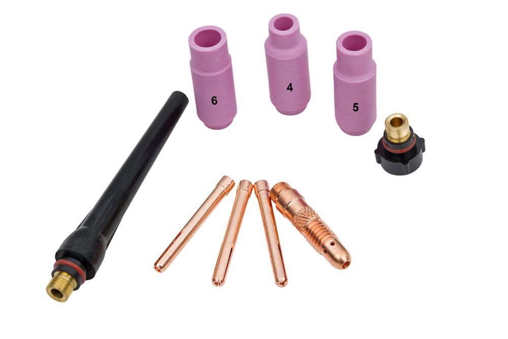 TIG welding torch spare part set (10000621, HOLZMANN)