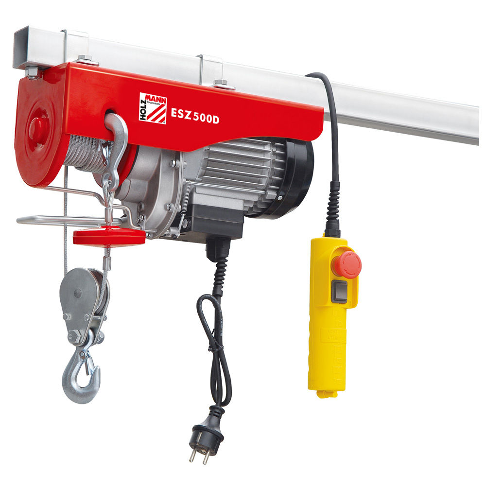 Elektrinė trosinė kėlimo gervė 500kg (ESZ500D_230V, HOLZMANN)