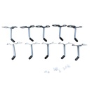 Single oblique hook for pegboard, 10 pcs (WESS13HOOK, HOLZMANN)