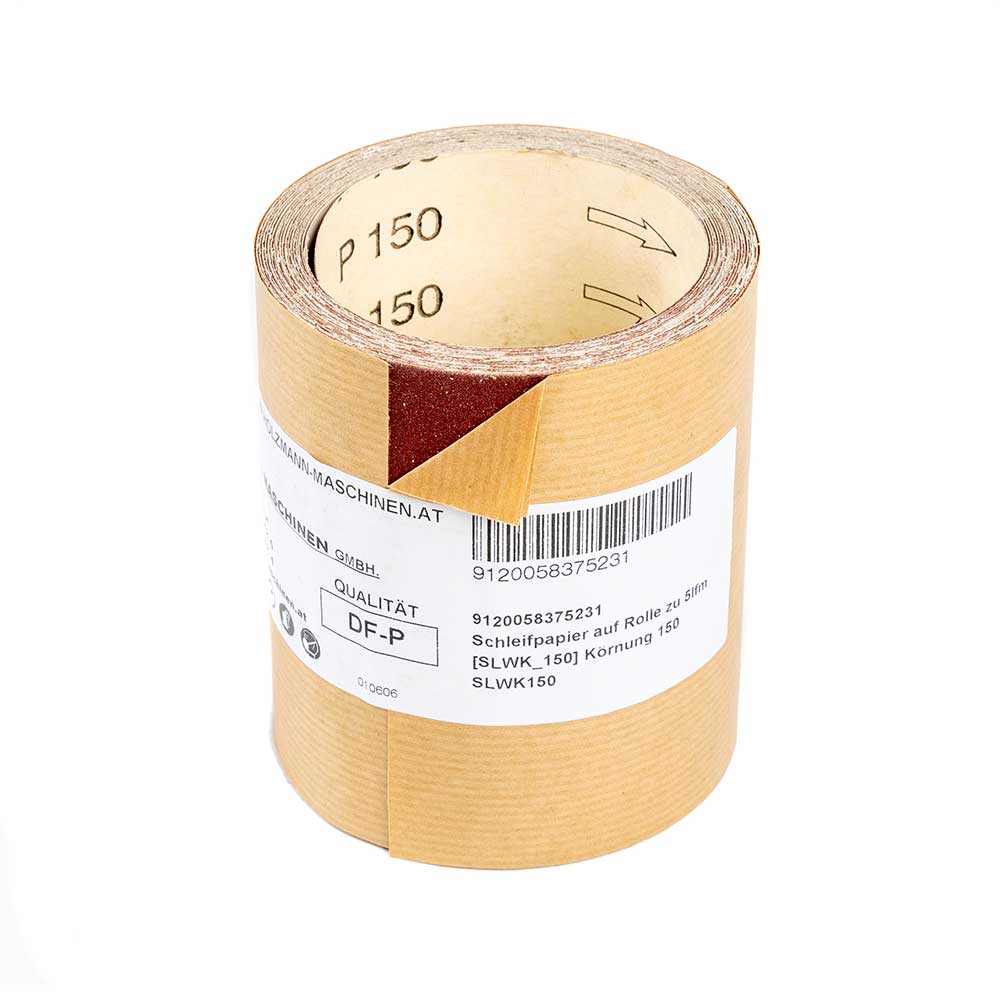 Šlifavimo popierius rulone 5m, grūdėtumas K150 (SLWK150, HOLZMANN)
