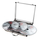 Kietmetalio pjūklo diskų komplektas aliumininiame dėkle Ø 300mm (KSB300SET, HOLZMANN)