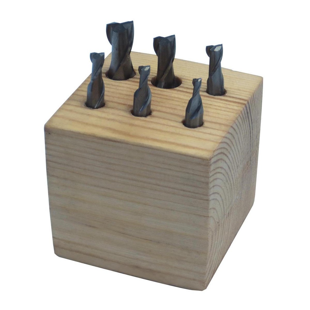 End mill with 2 cutter (FFS6, HOLZMANN)