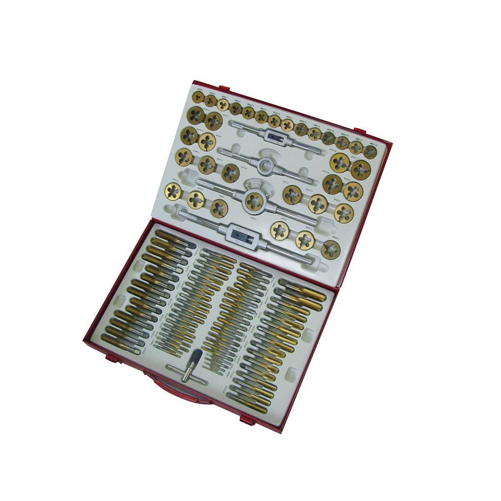 Sriegiklių ir sriegpjovių rinkinys, metrinis (GBM110TIN, HOLZMANN)