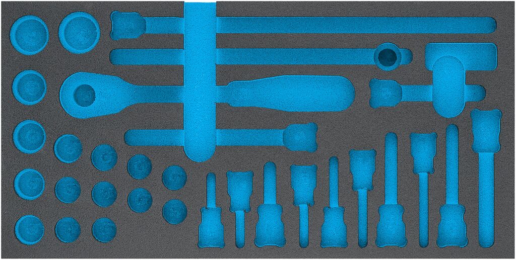 Dvikomponentis putų įdėklas įrankiams 343×175×35 mm (163-352L, HAZET)