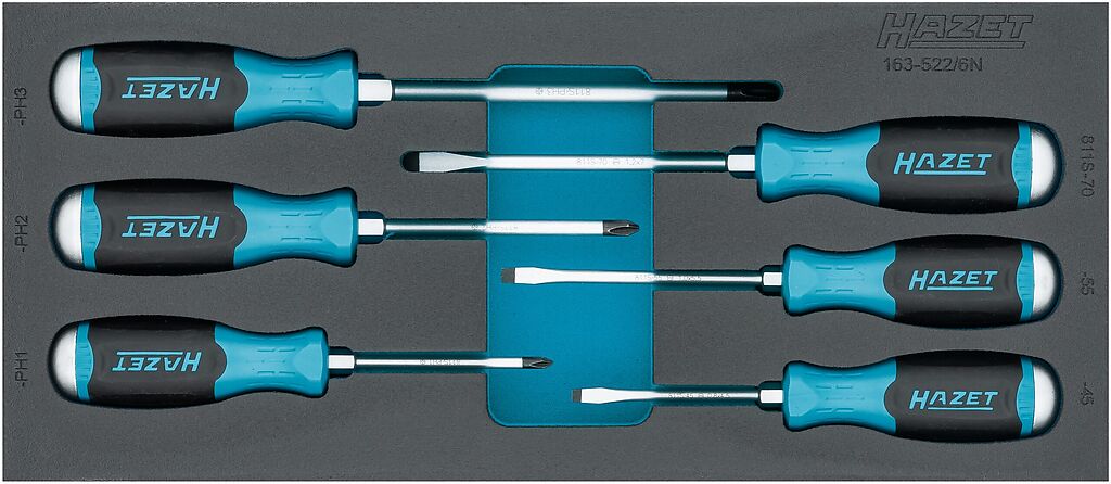 Screwdriver set (163-522/6N, HAZET)