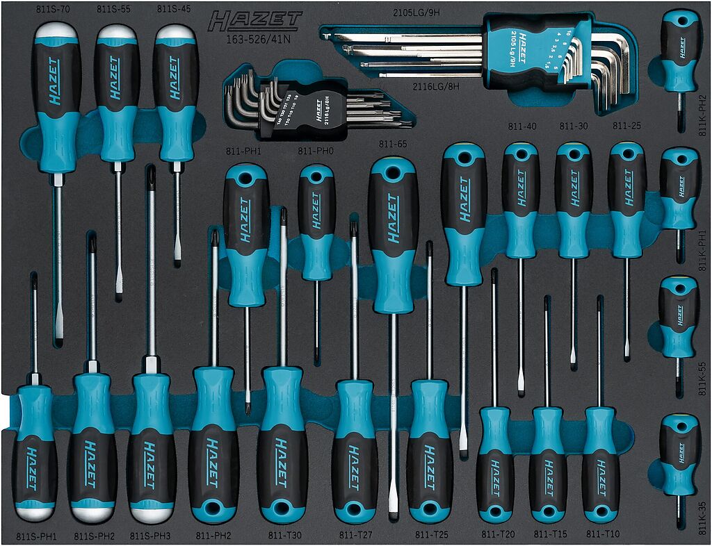 Screwdriver set (163-526/41N, HAZET)