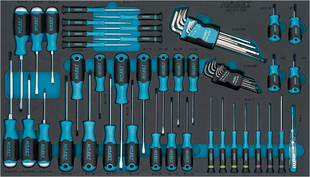 Screwdriver set (163-527/56N, HAZET)
