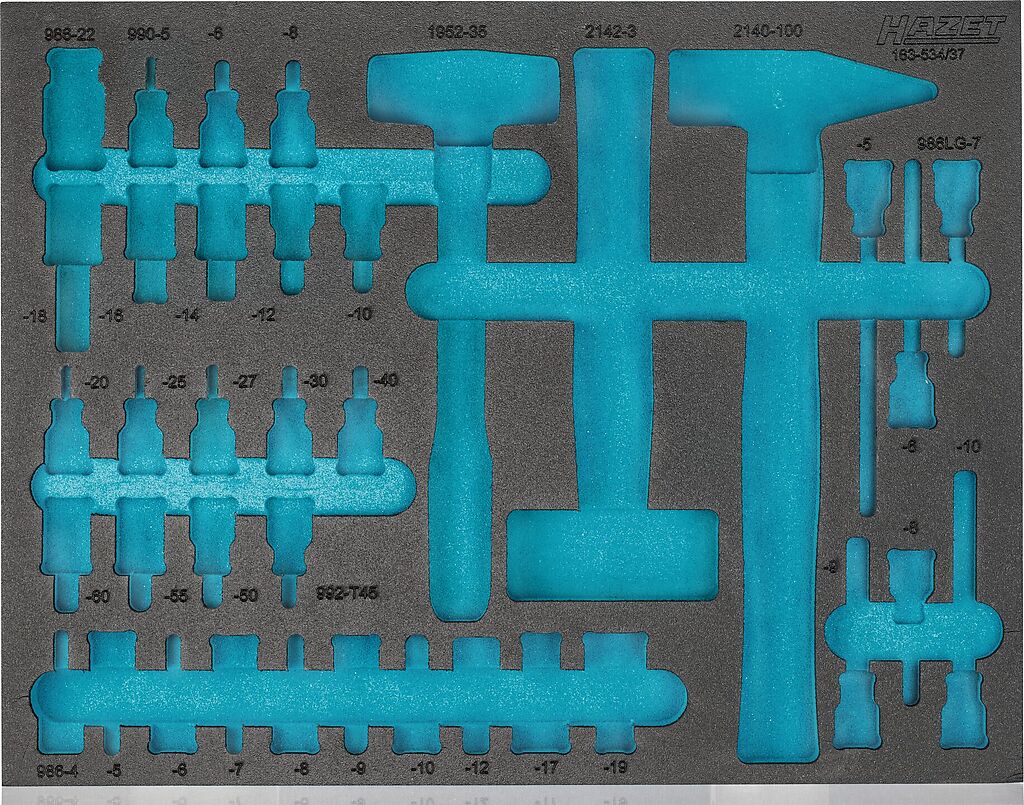 Two-component foam tool insert 525×403×38 mm (163-534L, HAZET)