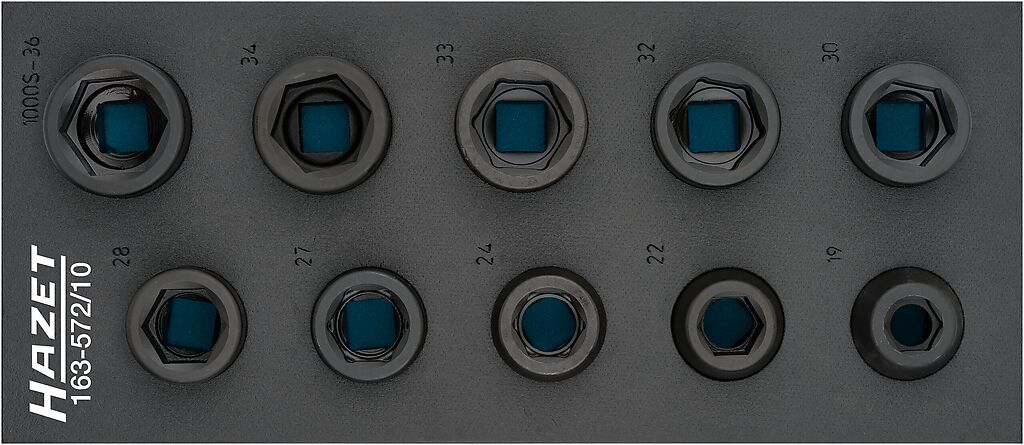 Impact socket set (163-572/10, HAZET)