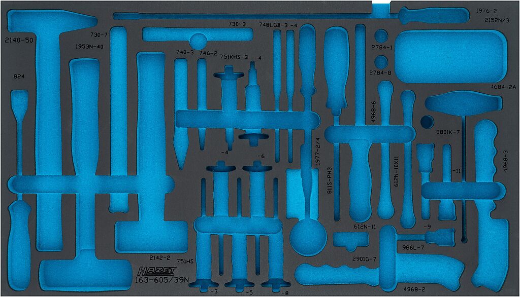 2-component soft foam insert 163-605LN, HAZET
